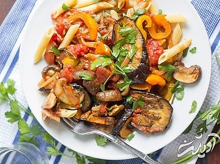 طرز تهیه انواع غذا با قارچ, انواع غذا با قارچ,خوراک قارچ و بادمجان